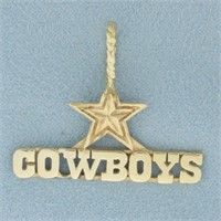 Dallas Cowboys NFL Pendant in 14k Yellow Gold