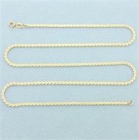 18 Inch Serpentine S Link Chain Necklace in 14k Ye