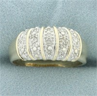 Vintage Diamond Vertical Line Ring in 10k Yellow a