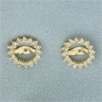Diamond Stud Earring Enhancers in 14k Yellow Gold