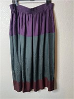 Vintage Carole Little Silk Pleated Skirt