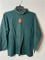 Vintage Chic Embroidered Crest Shirt