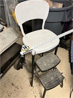 Vintage Metal Step Stool Chair