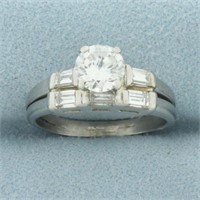 Diamond Engagement and Wedding Ring Set in Platinu