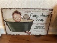 CANTERBURY SOAP SIGN