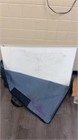 Portable whiteboard with stand and caring case