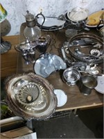 Large collection of some silver plated items