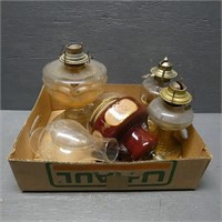 Glass Oil Lamps & Early Glass Light