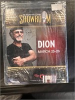 DION SIGNED POSTER COA