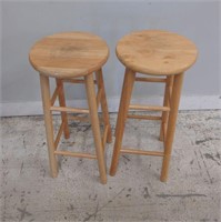 2 Wooden Barstools