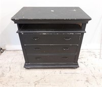 3 Drawer Wood Side Table