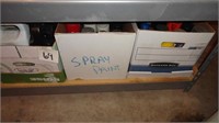 (3) Boxes of Spray Paints / Garage Liquids Lot