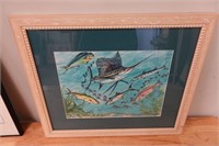 Ronald Willams Fish Framed Art