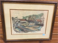Sharon Ader Signed LE 53/200 Colored Etching.