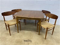 4 Pc. Mid Century Table & Chair Set