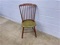 Vtg. Paint Decorated Windsor Bent Back Side Chair