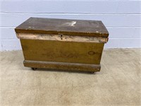 Vtg. Rolling Wooden Carpenter's Box
