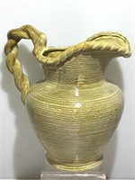 Large pottery pitcher. 12x12x10.