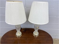 (2) Pattern Glass Table Lamps