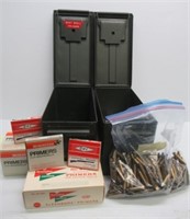 (2) Military style ammo cans with approx. (400)