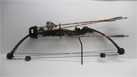 Compound bow with quiver.