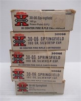(100) Rounds of Winchester 30-06 Sprg. Silver tip