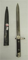 Military style bayonet with sheath. Blade stamped
