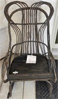 R - LATE 19TH CENT BENTWOOD TWIG ROCKING CHAIR