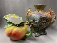 (2) Royal Bayreuth Porcelain Vase