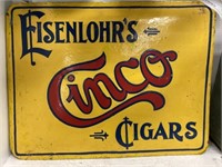 Early Steel Double Sided Cigar Sign