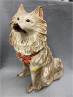 Chalkware Seated Dog