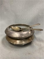 Sterling Silver Banded Coasters with Flatware