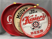 (3) Advertising Brewery Trays