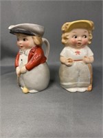 (2) German Porcelain Pitchers