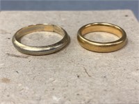 18K and 14K Gold Wedding Bands