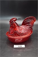 Westmoreland Glass Ruby Red Nesting Hen