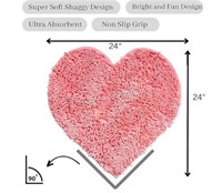 100+ Pink Heart Shaped Bath Mat