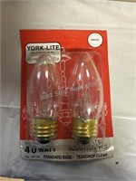 Box of York Lite vintage 40 watt bulbs