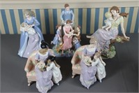 S: 5 Porcelain Mother Figurines