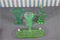 S: Assorted Green Glass