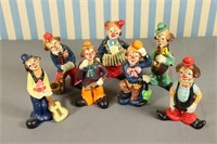 S: Ceramic Clown Figurines Handmade in Portugal