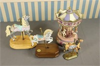 S: Carousel Horses (3 Music Boxes, 1 Figurine)
