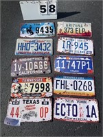 Retro Metal License Plates Quantity of 10