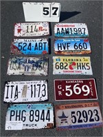 Retro Metal License Plates Quantity of 10