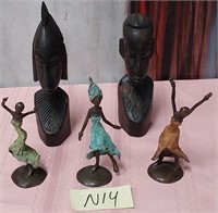11 -AFRICAN STATUES AND FIGURINES