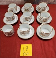 11 - FITZ AND FLOYD TEA SET