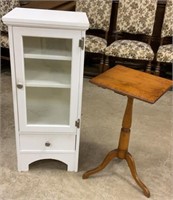 Small cabinet and table