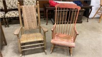 2 old rocking chairs