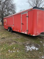 24’ Enclosed trailer side door rear ramp door