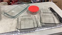 Glass baking dishes